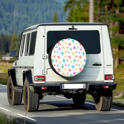 Cheerful Seamless Airplanes 2 Tire Cover