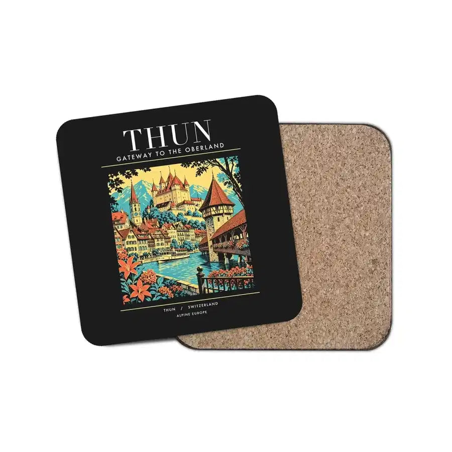THUN - Poster - Coaster - Black