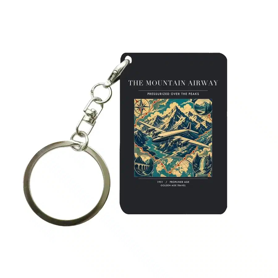 VINTAGE G4083 - The Mountain Airway - Designed Key Chain design on black