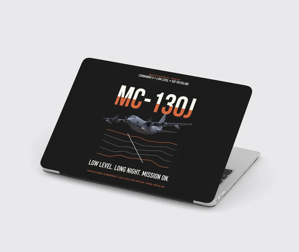 MC-130J COMMANDO II design on black MacBook case