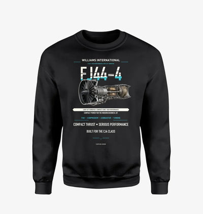 FJ44-4 design on black sweatshirt