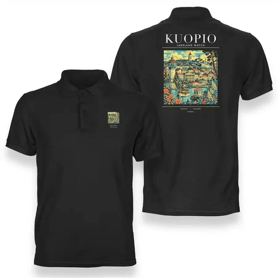 KUOPIO - Poster - Double-Side Polo - Black