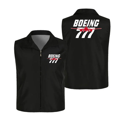 Amazing Boeing 777 Thin Style aviation design printed on lightweight shell with sleeveless design thin vest.