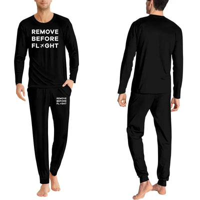 Remove Before Flight men pajamas - Black