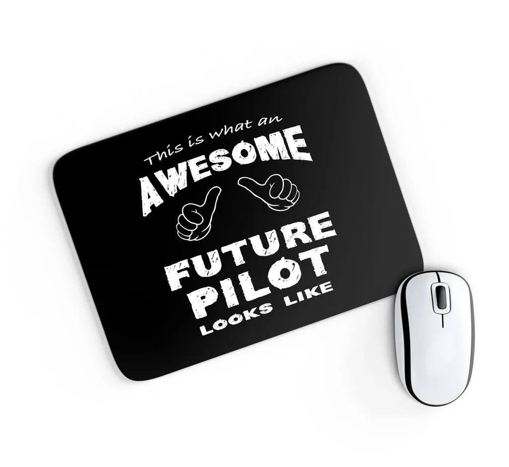 Future aviation design on neoprene with anti-slip base mouse pad.