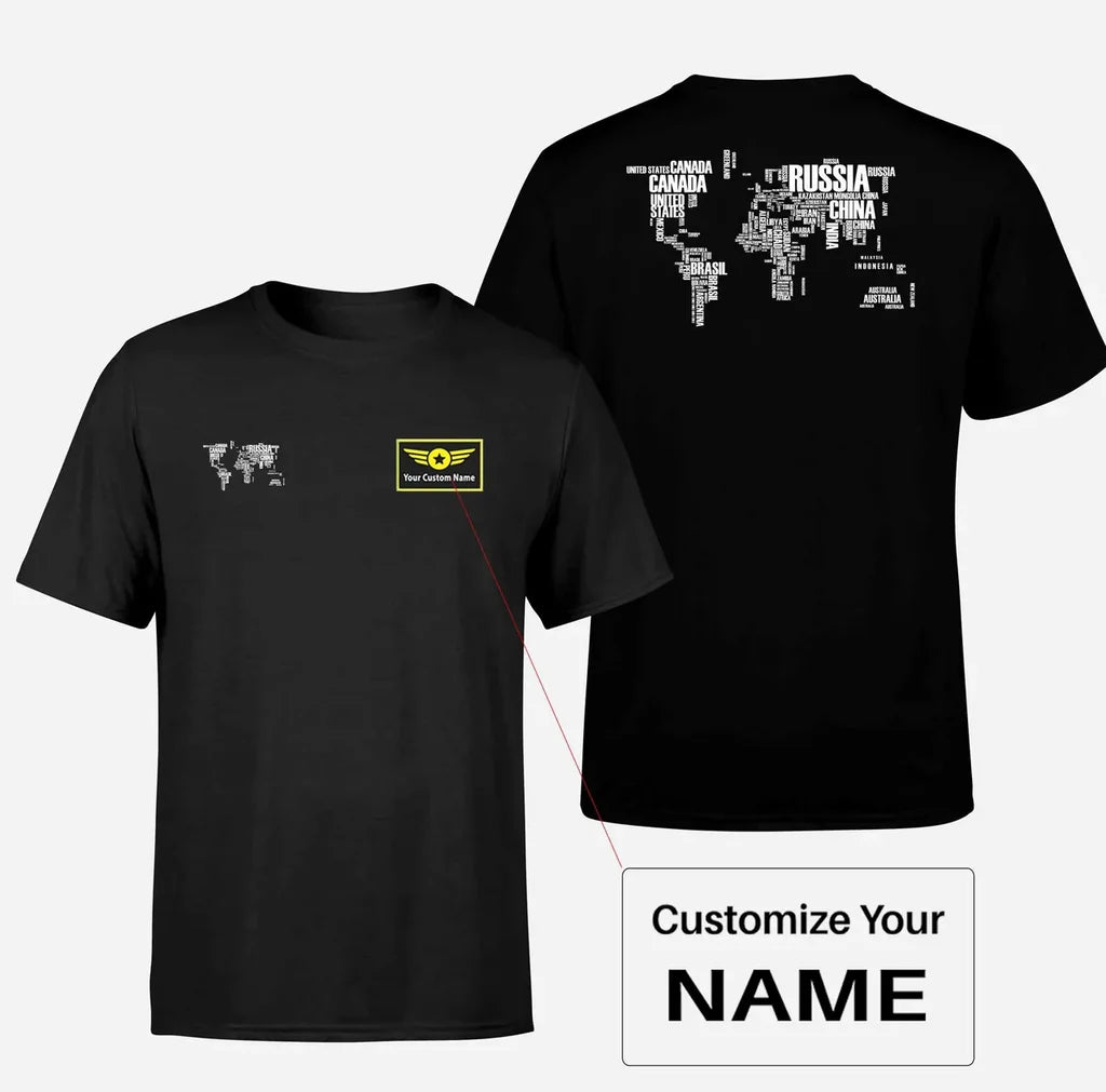 Customisable World Map T-Shirt
