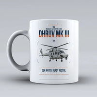 Thumbnail for HAL ALH Dhruv Mk III design on white ceramic mug, double-side print