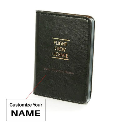 Flight Crew Document & License Holder Case aviation themed pilot accessory, premium build.