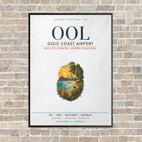 Thumbnail for Gold Coast Airport OOL vertical canvas print - framed - white background
