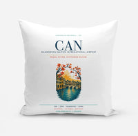 Thumbnail for Guangzhou Baiyun International Airport (CAN) design on white pillow