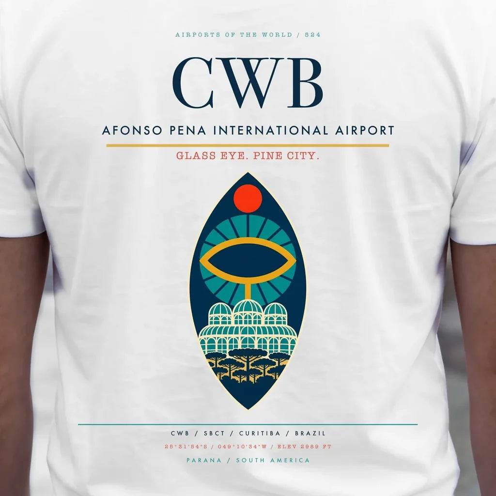Afonso Pena International Airport (CWB) double-side t-shirt design close-up cover