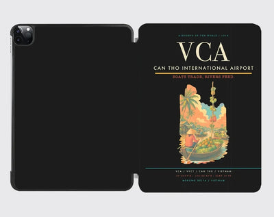 Can Tho International Airport (VCA) design on black ipad tablet case