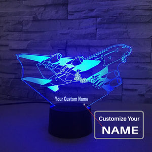 Departing Amazing Airbus A380 3D Lamp