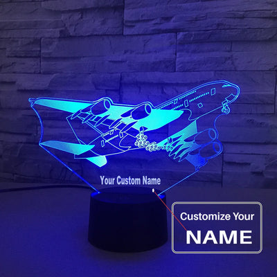 Departing Amazing Airbus A380 aviation themed 3D night lamp, premium acrylic with LED.