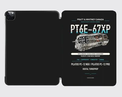 PT6E-67XP design on black ipad tablet case