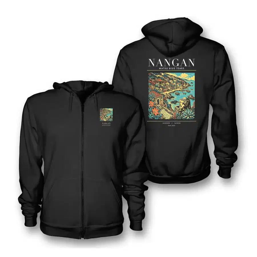 NANGAN - Poster - Zipped Hoodie - Black