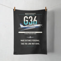 Thumbnail for Beechcraft Bonanza G36 design on black towel