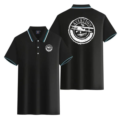 Aviation Lovers Stylish Polo T-Shirts (Double-Side) aviation design printed on soft cotton stylish double-side polo.