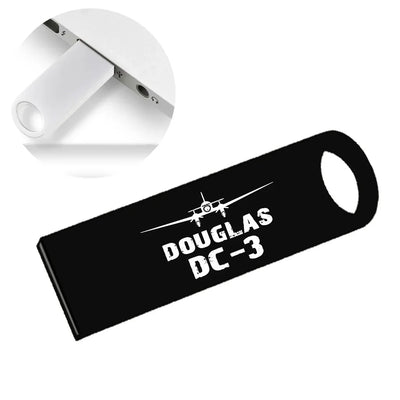 Douglas DC-3 & Plane aviation design on durable waterproof casing waterproof USB device.