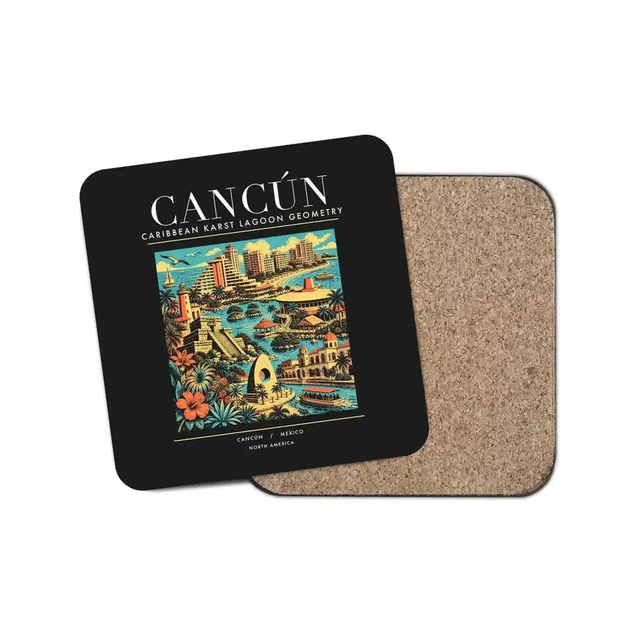 CANCÚN - Poster - Coaster - Black