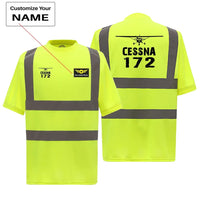 Thumbnail for Cessna 172 & Plane aviation design printed on soft cotton reflective T-shirt.