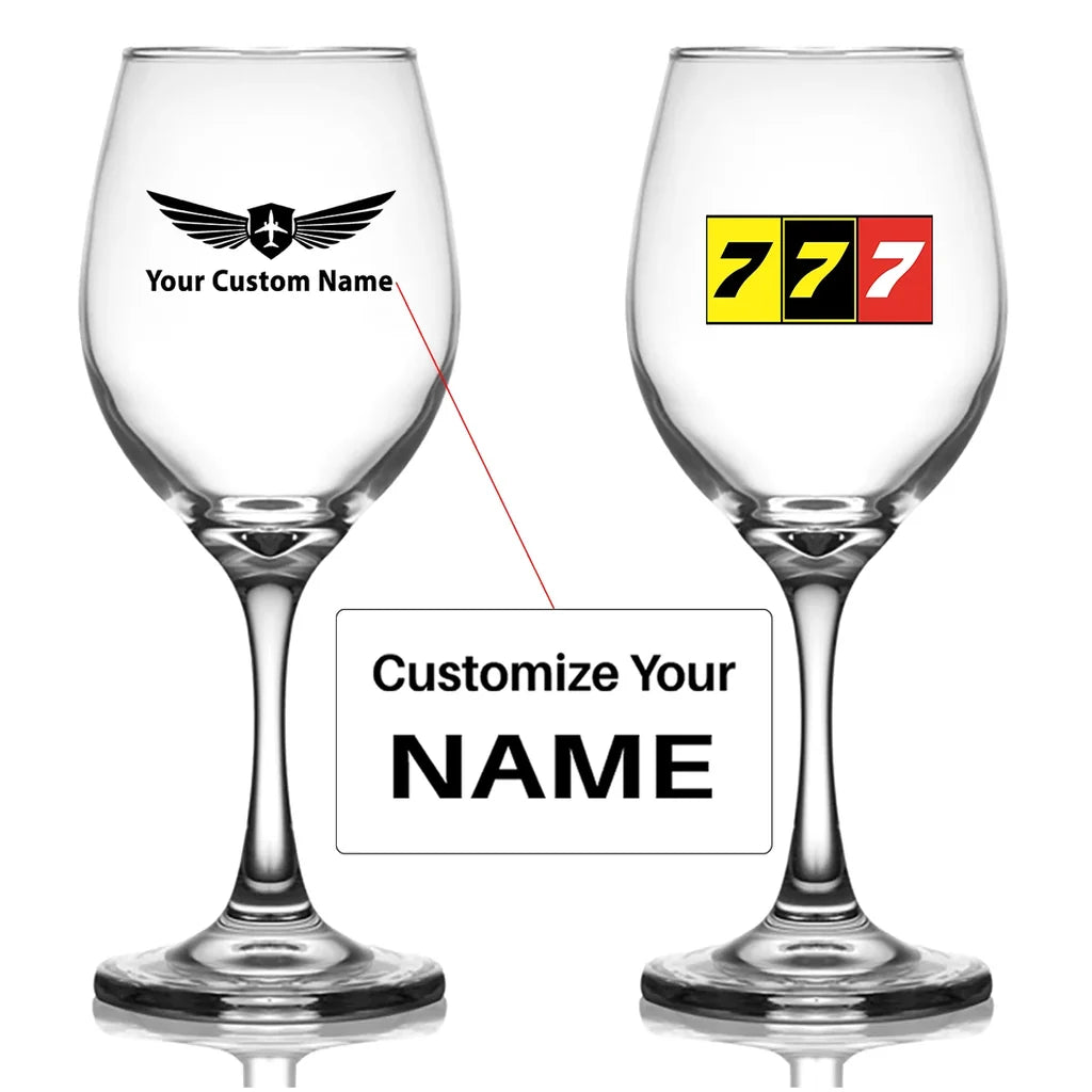 Customisable Boeing 777 Wine Glass