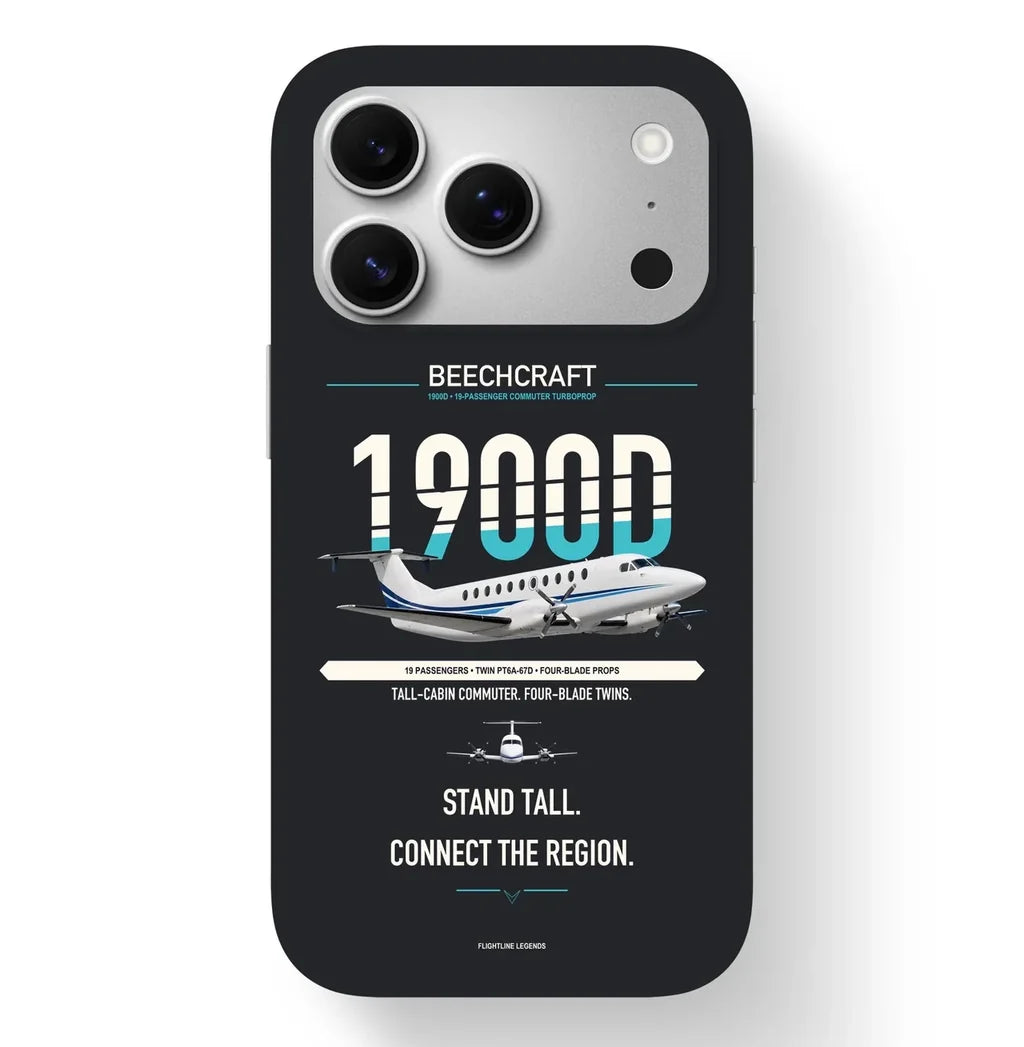 Beechcraft 1900D Case design on black iphone case