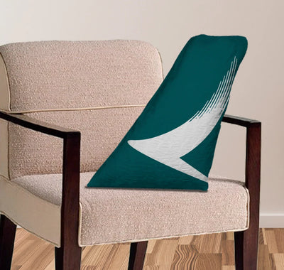New Cathay Pacific Airways aviation design on soft polyester filling aircraft tail pillow.