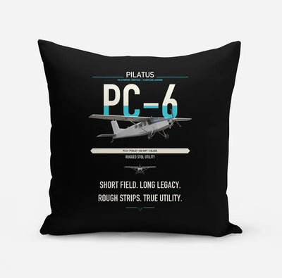 Pilatus PC-6 Porter design on black pillow
