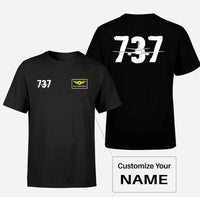 Thumbnail for Boeing 737 aviation design printed on soft cotton double-side print T-shirt.