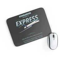 Thumbnail for Bombardier Global Express design on black rectangle mouse pad
