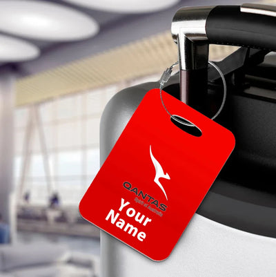 Qantas Airways Airlines aviation acrylic luggage tag in durable acrylic.