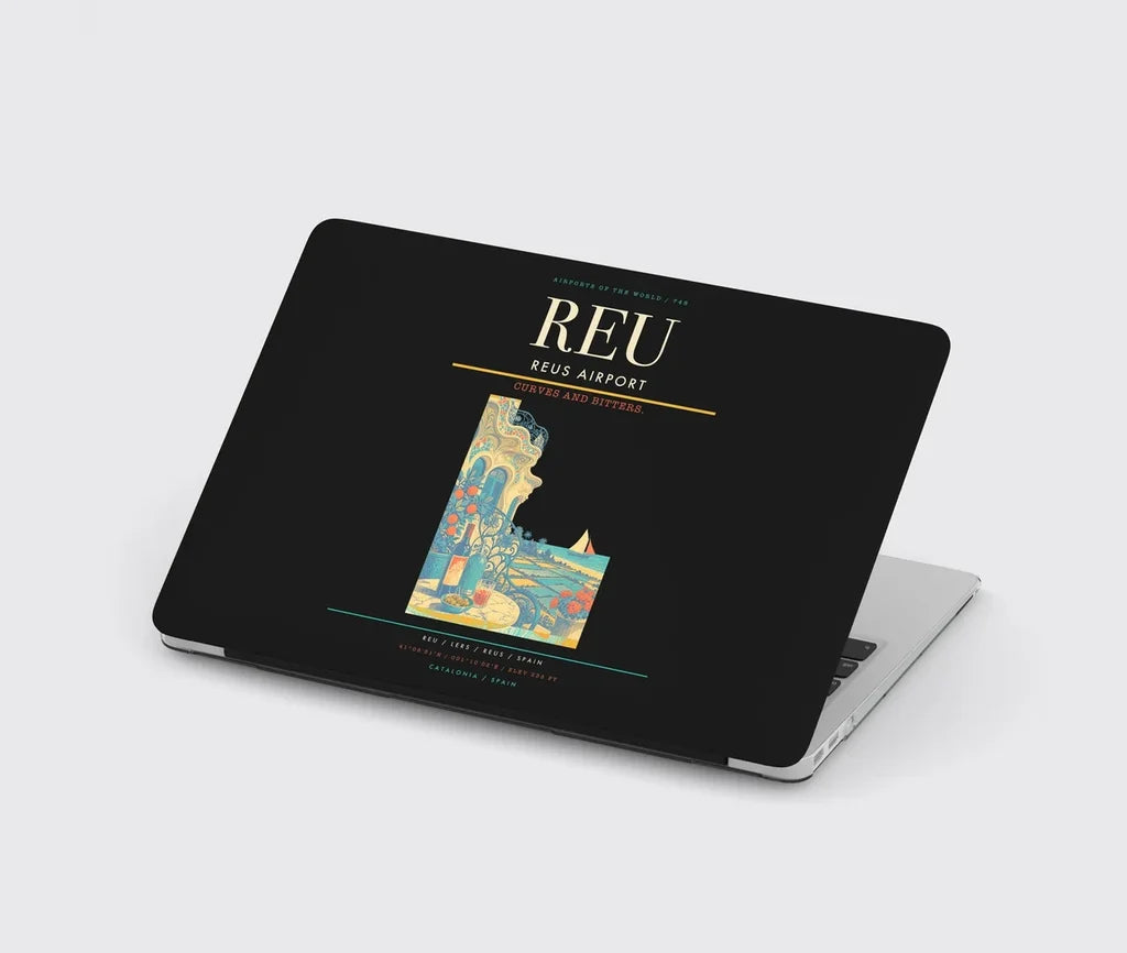 Reus Airport (REU) design on black MacBook case