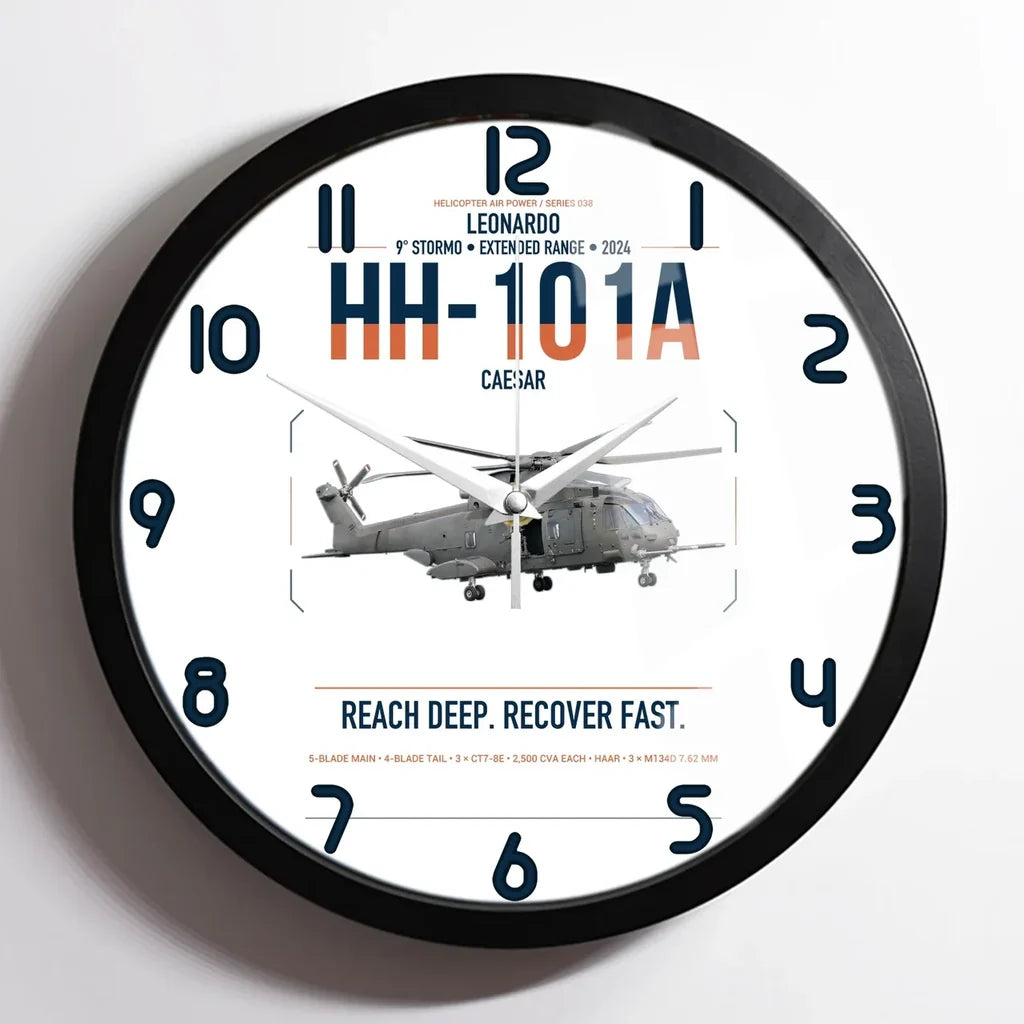 Leonardo HH-101A Caesar design on white framed wall clock