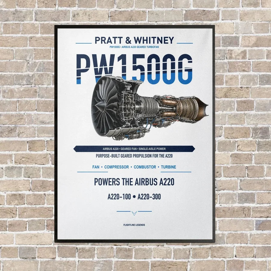 PW1500G vertical canvas print - framed - white background