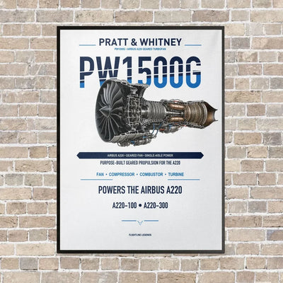 PW1500G vertical canvas print - framed - white background