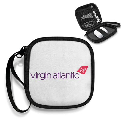 Virgin Atlantic Airlines Portable aviation print portable headphone bag, padded polyester.