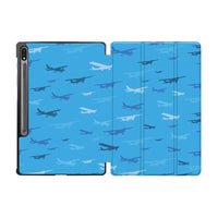 Thumbnail for Many Propellers aviation design on tablet case for Samsung tablet.