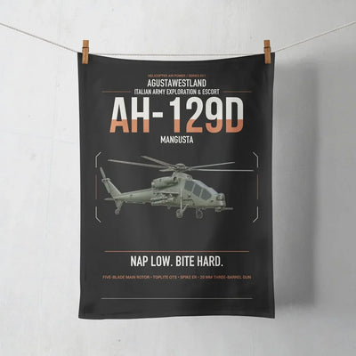 AgustaWestland AH-129D Mangusta design on black towel
