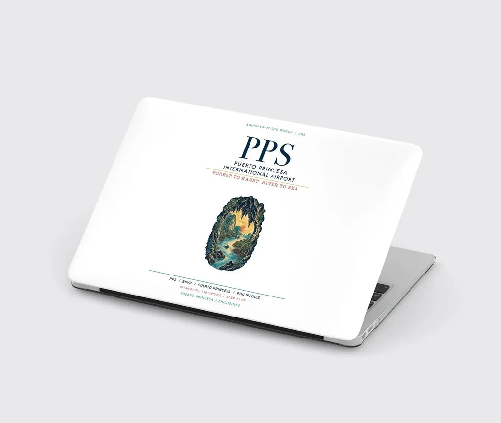 Puerto Princesa International Airport (PPS) design on white MacBook case