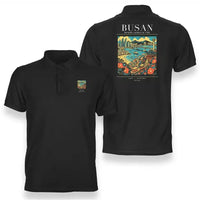 Thumbnail for BUSAN - Poster - Double-Side Polo - Black