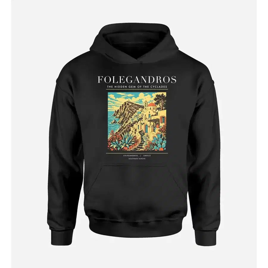 FOLEGANDROS - Poster - Premium Hoodie - Black