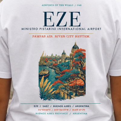 Buenos Aires Airport EZE double-side t-shirt design cover