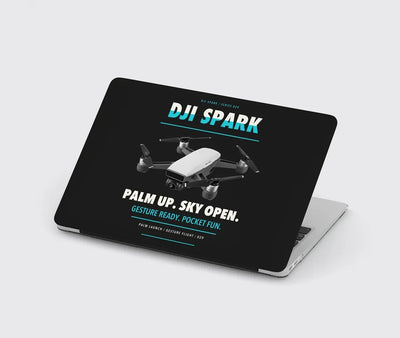 DJI Spark design on black MacBook case