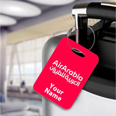 Air Arabia aviation design acrylic luggage tag, durable acrylic construction.