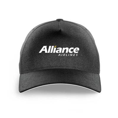 Alliance Airlines logo printed on black cap