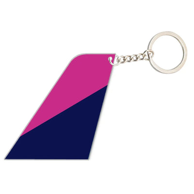 Wizz Airlines aviation aircraft-tail key chain, acrylic body, metal ring.