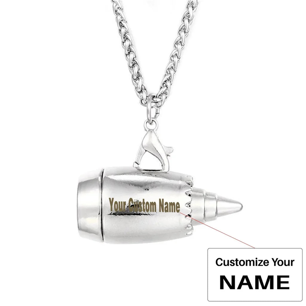 Customisable Jet Engine Shape Necklace