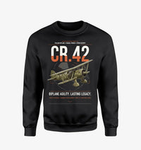 Thumbnail for Fiat CR.42 Falco design on black sweatshirt