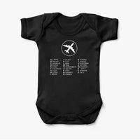 Thumbnail for Aviation Alphabet 2 aviation print on kids gentle cotton bodysuit.